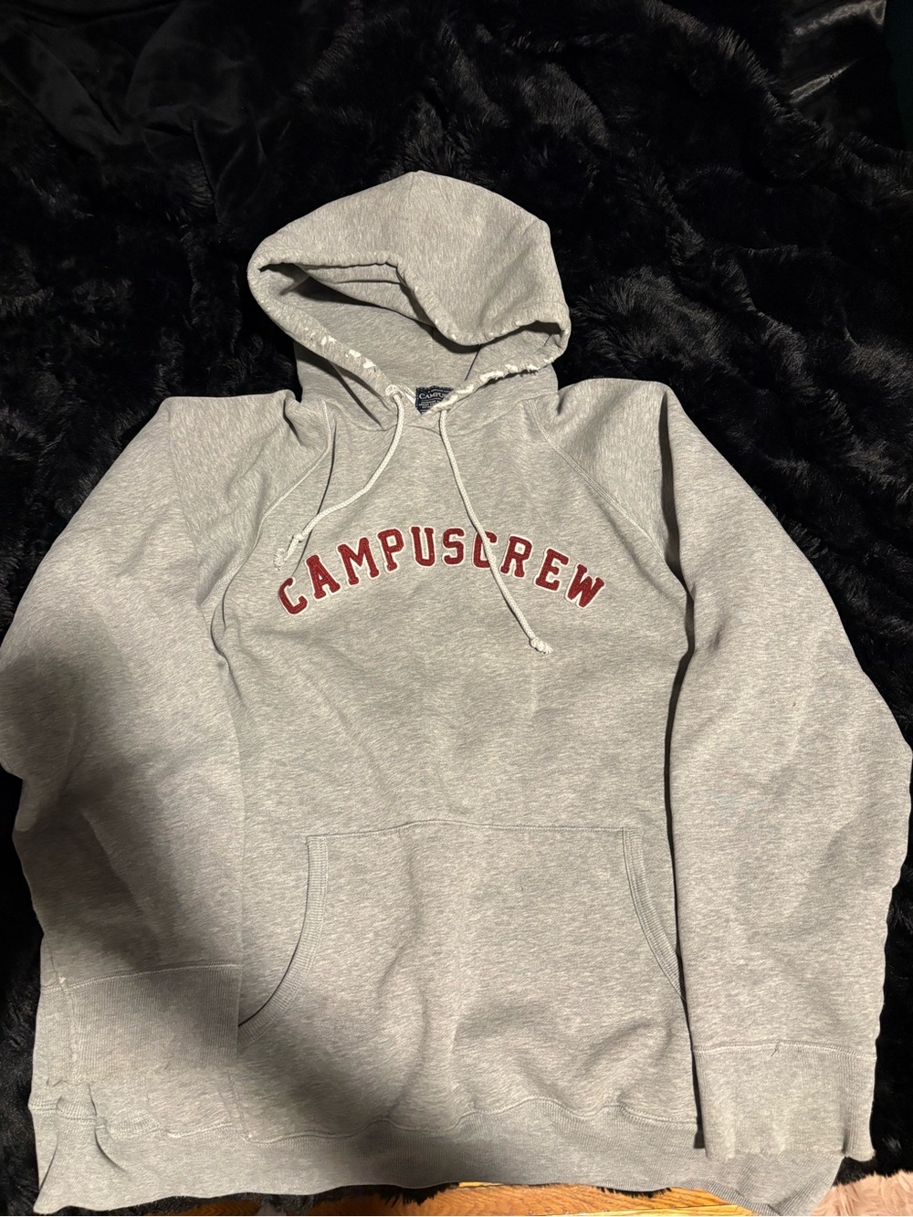 Vintage"Campus Crew" Pullover Hoodie